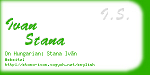 ivan stana business card